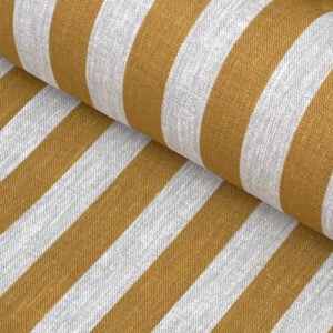 Beta Linen Stripe - Ochre - Image 1