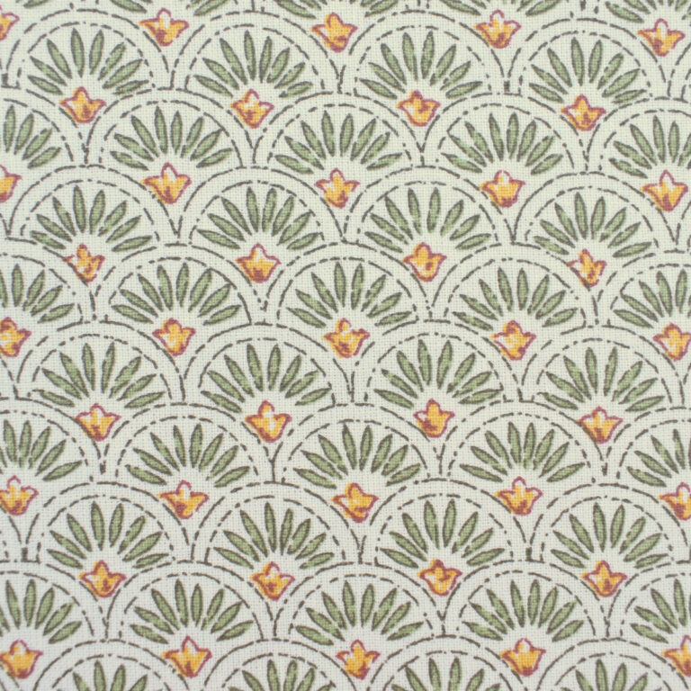 Scallop Cotton Print - Green - Image 2
