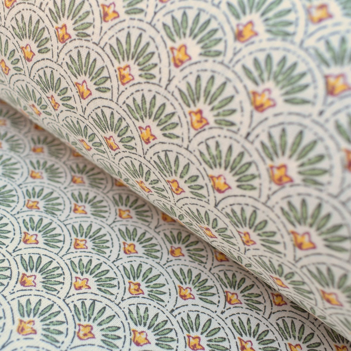 Oilcloth Scallop - Green - Image 1