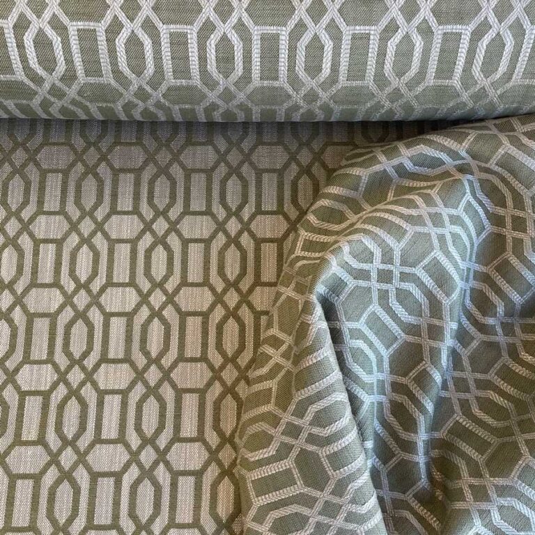 Upholstery Fabric Lattice - Olive Green - Image 2
