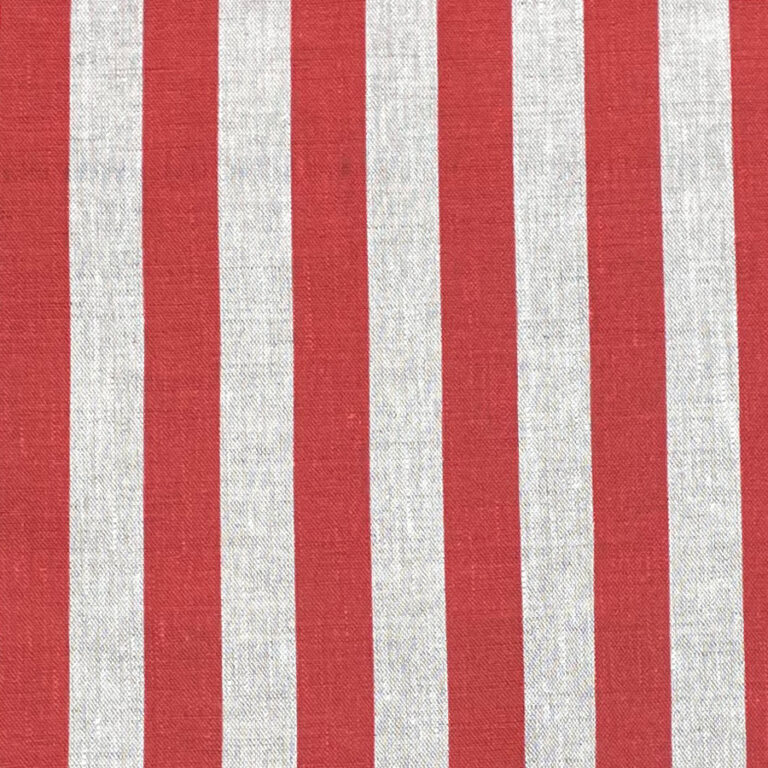 Beta Linen Stripe - Red - Image 2