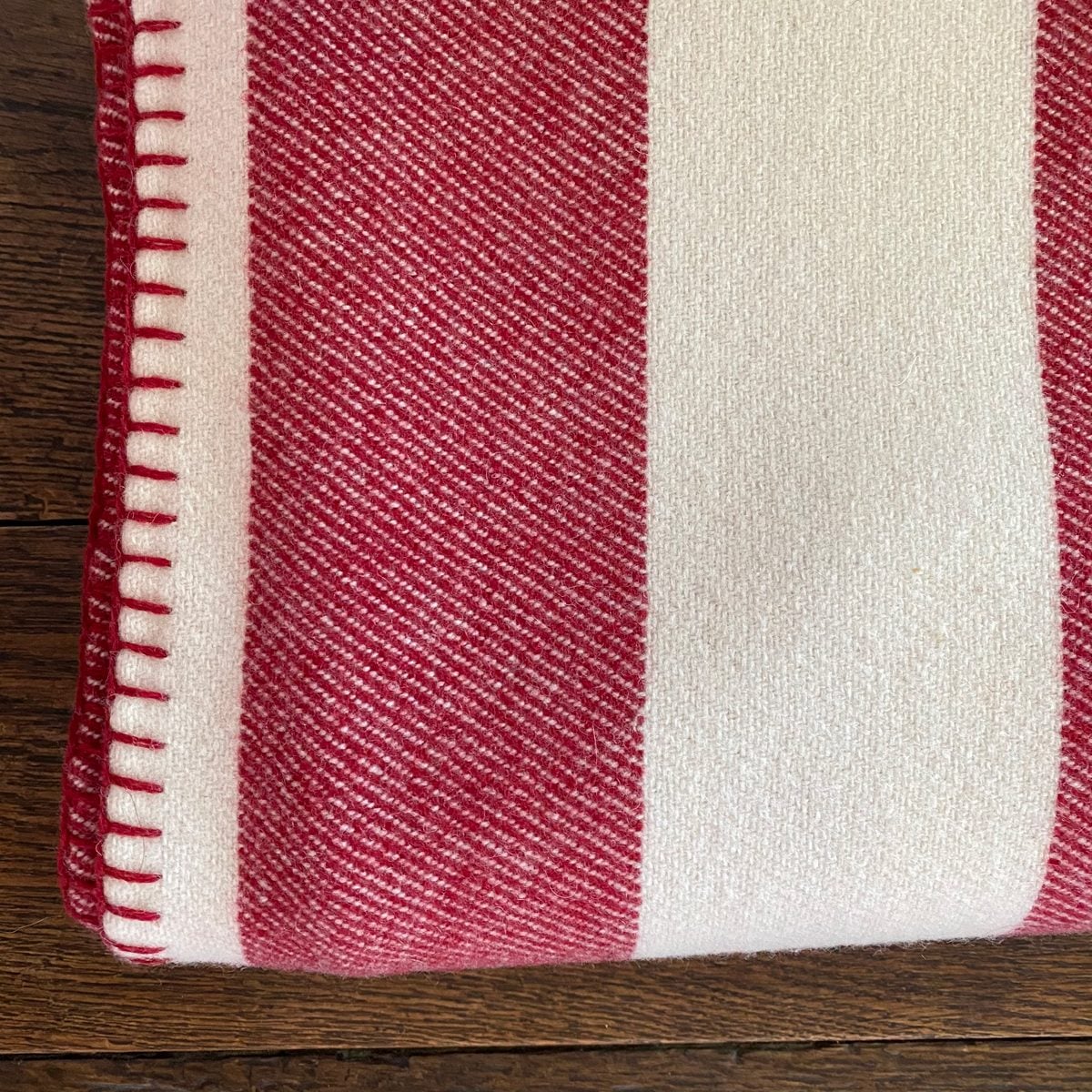 Broadstripe Welsh Single Blanket - Red - Image 1