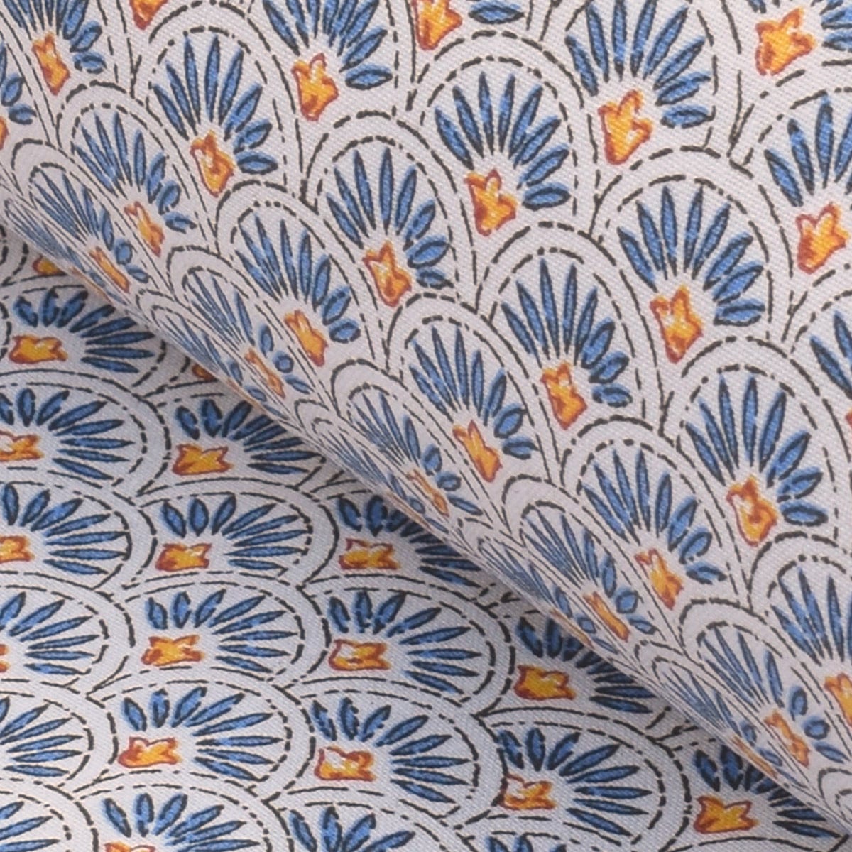 Oilcloth Scallop - Indigo - Image 1