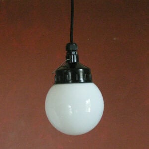 Utility Pendant White globe Light - Image 1