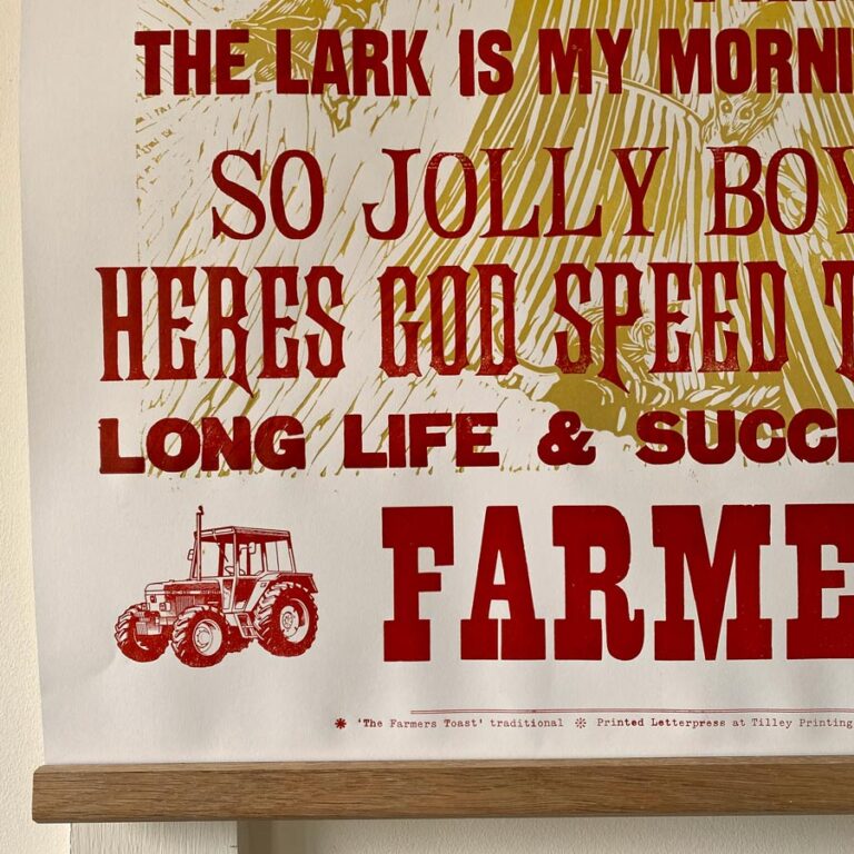 The Farmers Toast, Letterpress Poster - Image 2
