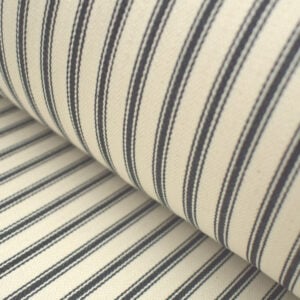 Ticking Fabric - Black - Image 1