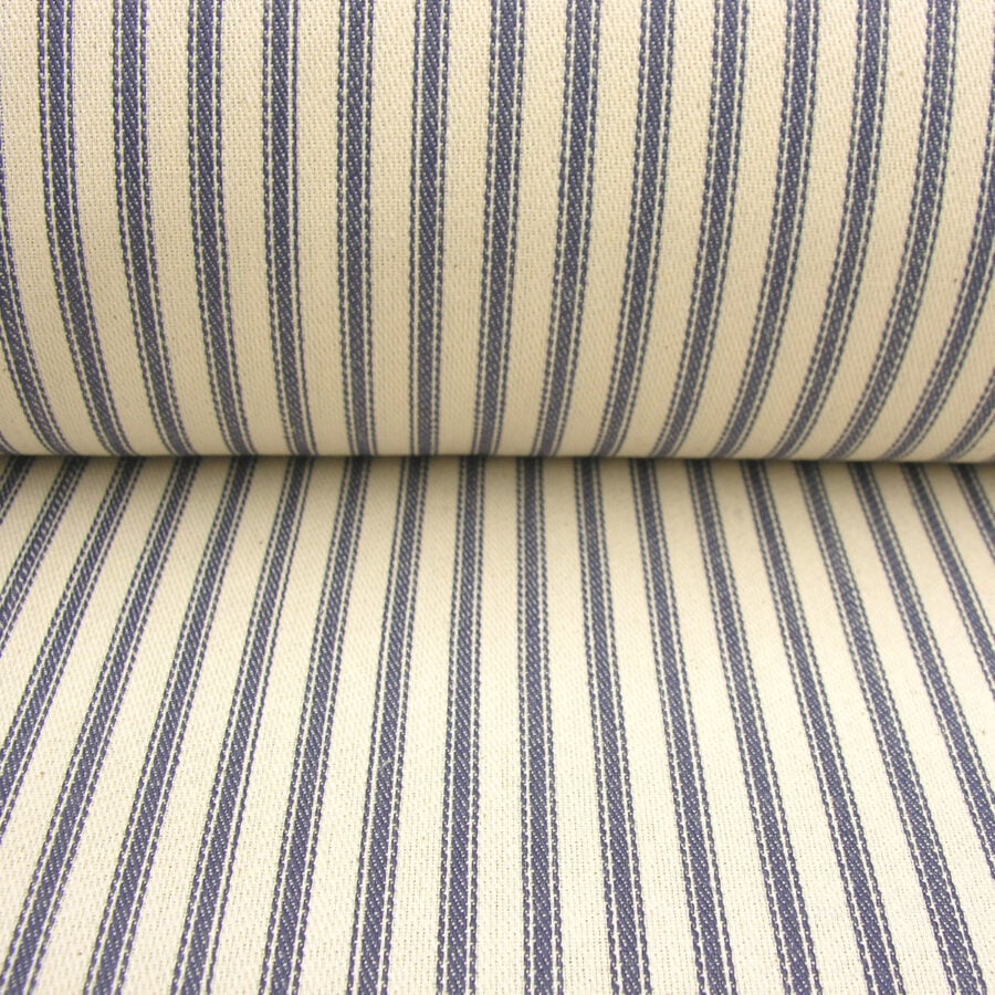 Cotton Ticking Wide - Cribbage Navy