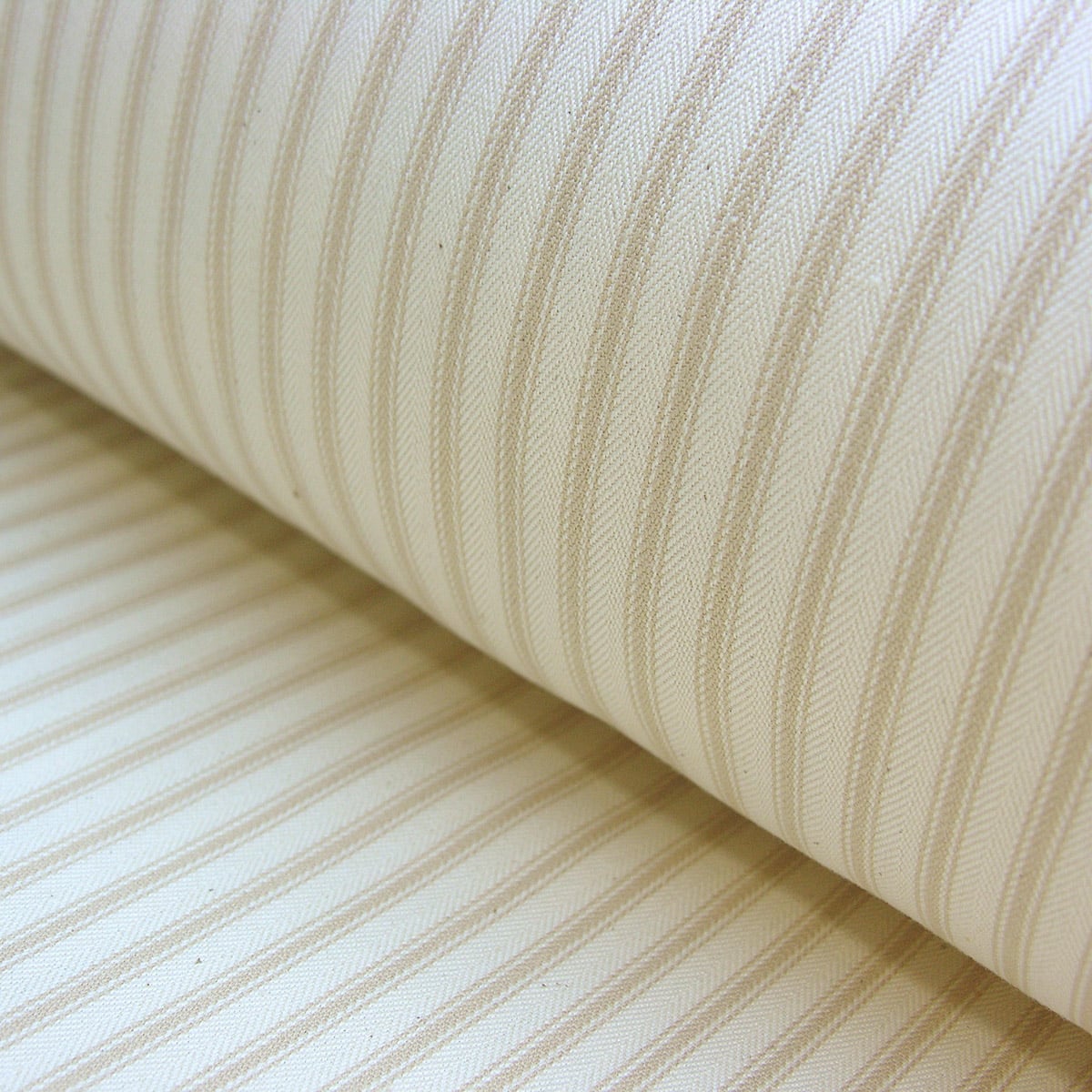 Ticking Fabric - Cream - Image 1