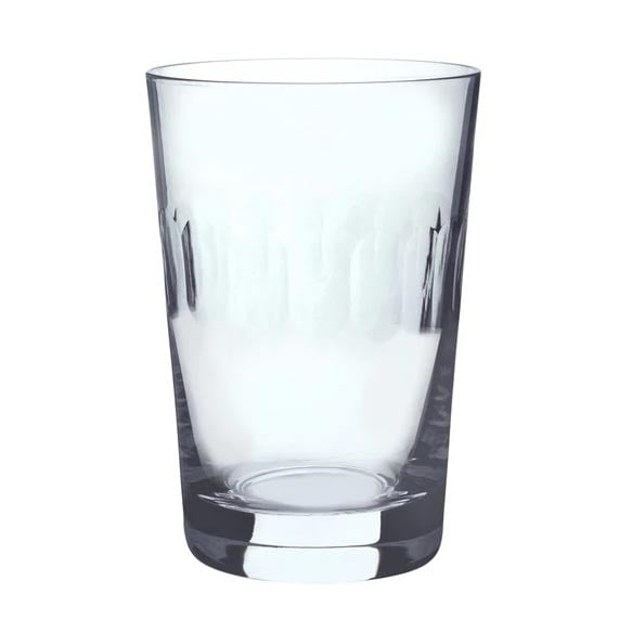 Set of Six  Crystal Tumblers Lens Design