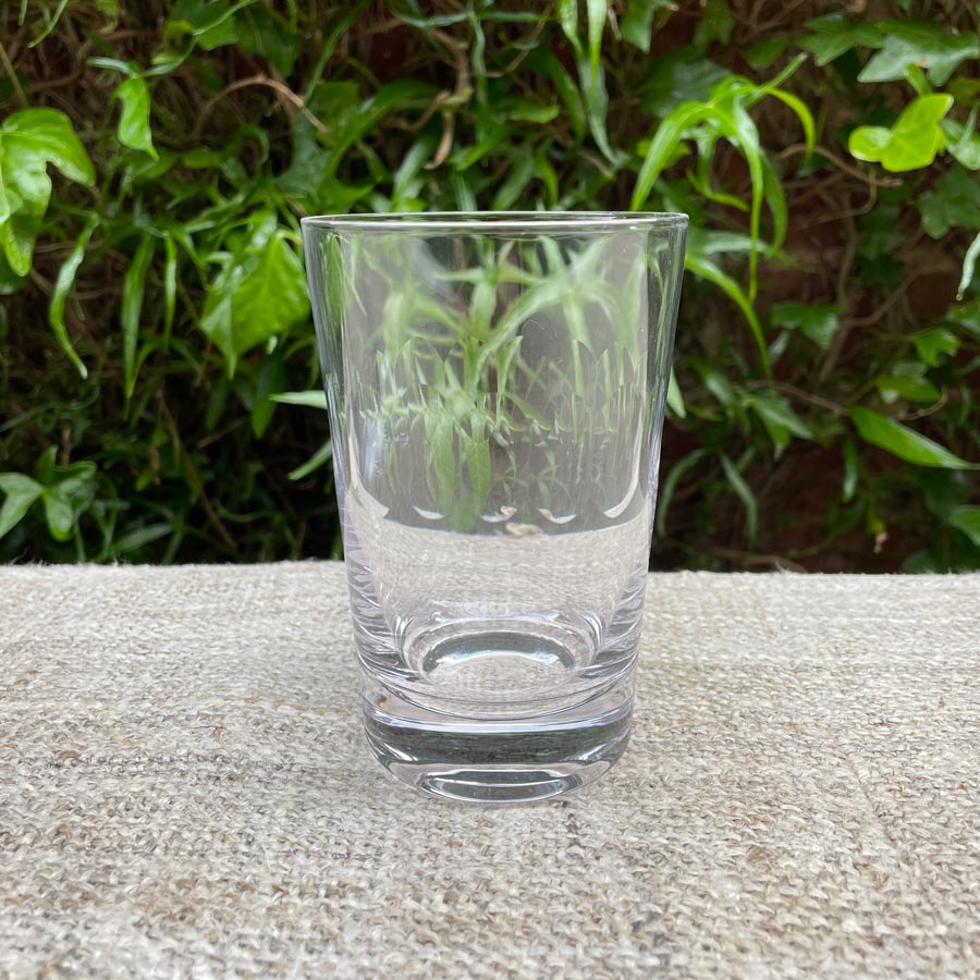 Set of Six  Crystal Tumblers Lens Design