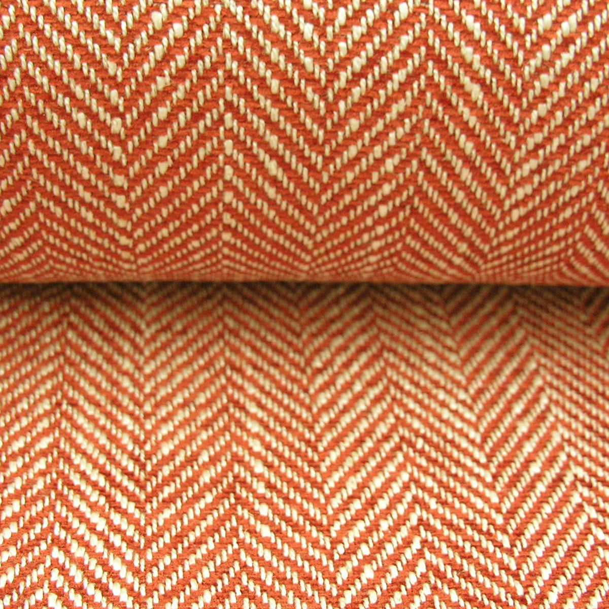 Upholstery Fabric Spey Herringbone - Brick Red - Image 3