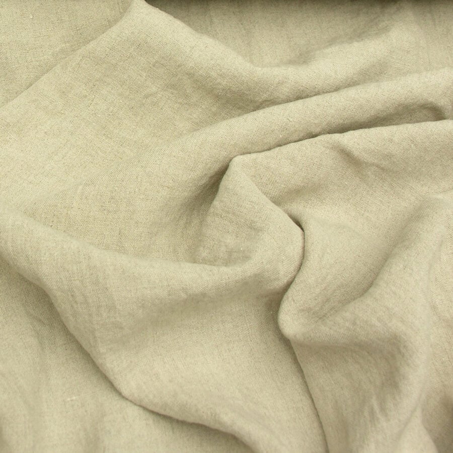 Wide Washed Linen - Natural