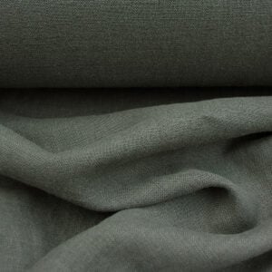 100% Linen fabric with a super soft drape in a soft dark olive green. Suitable for curtains and blinds where a good drape is uppermost.