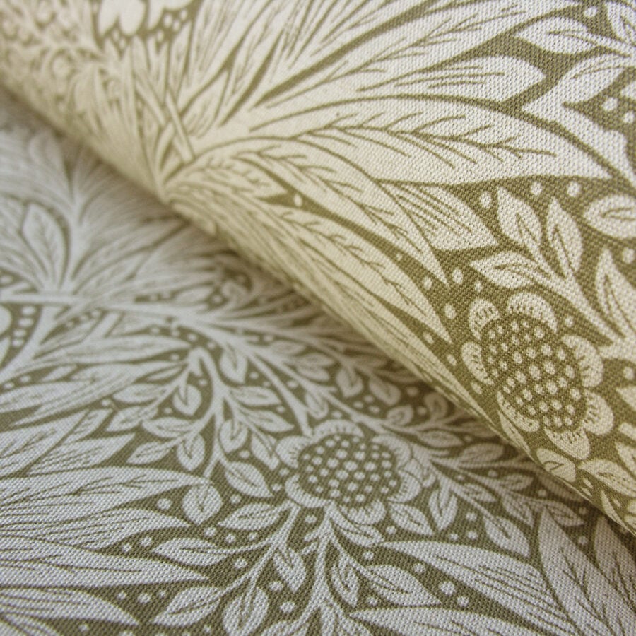William Morris Marigold - Olive and Linen