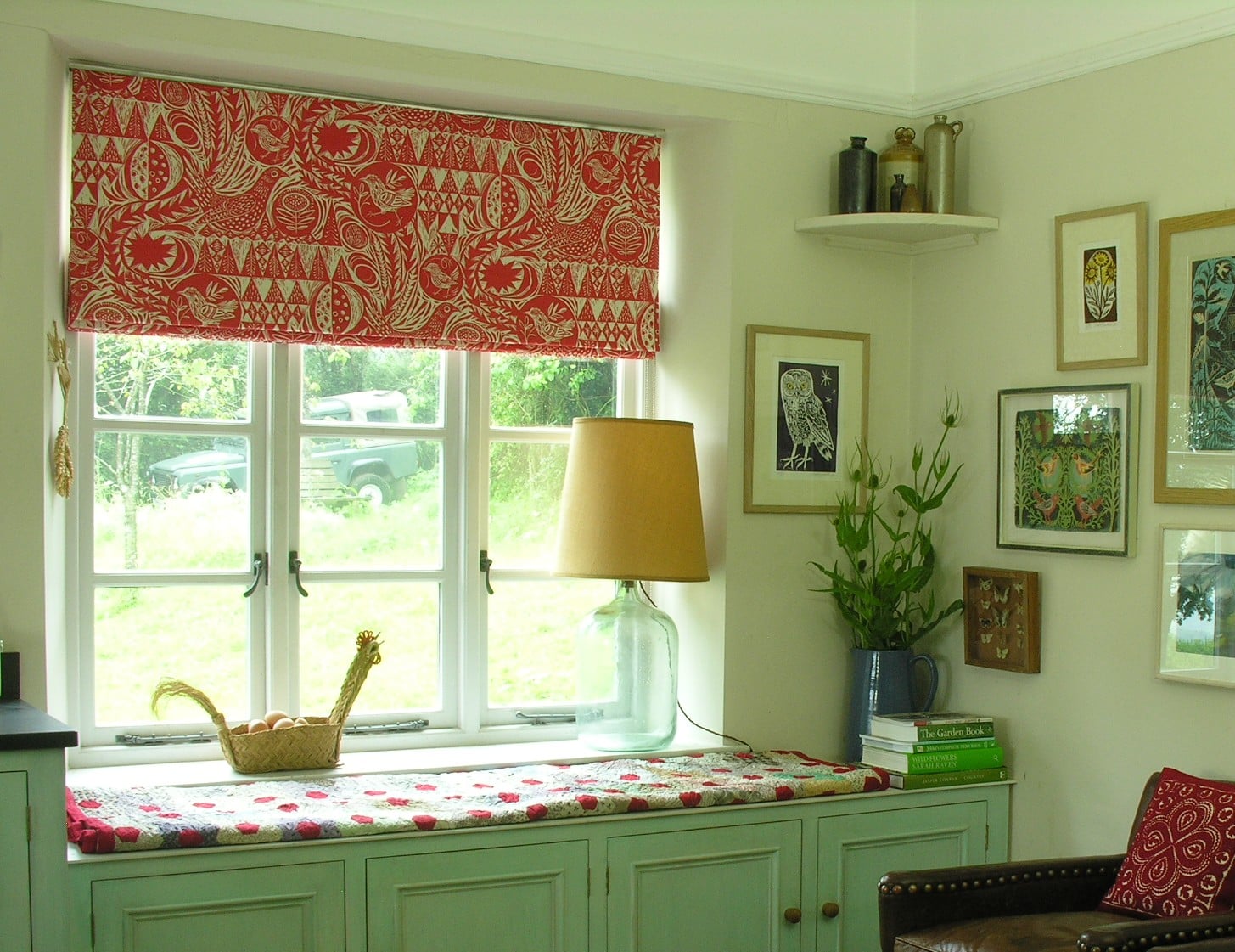 Mark Hearld fabric bespoke roman blind