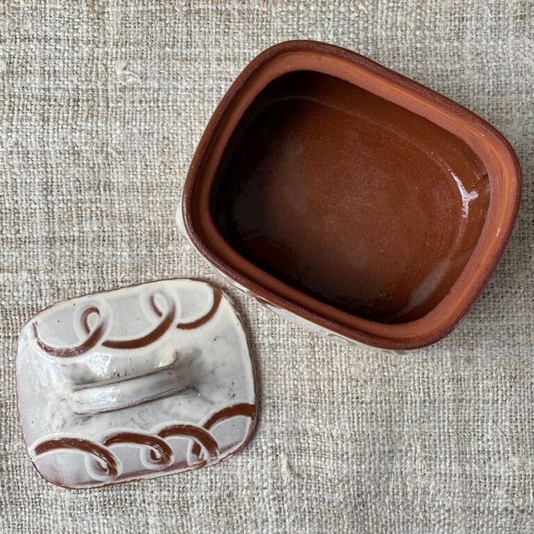 Erica Taylor Low Butter Dish - White ETBU2 - Image 2