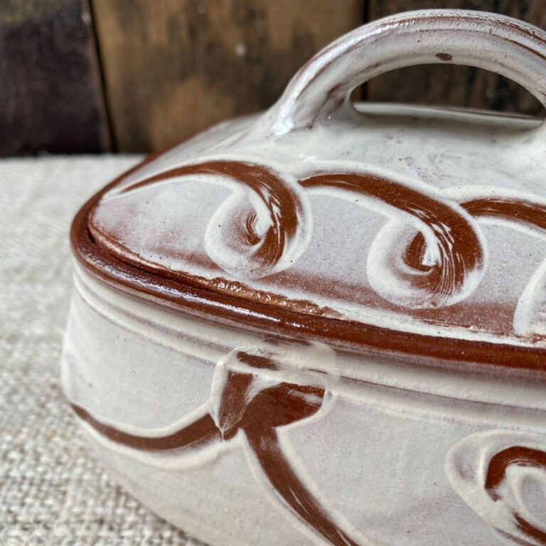 Erica Taylor Low Butter Dish - White ETBU2 - Image 3