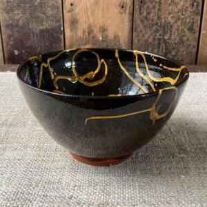 Erica Taylor Low Deep Footed Bowl - Black ETD3 - Image 1