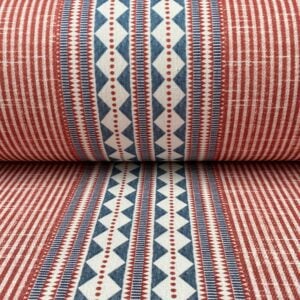 Extra Wide Aztec Stripe - Red Indigo - Image 3