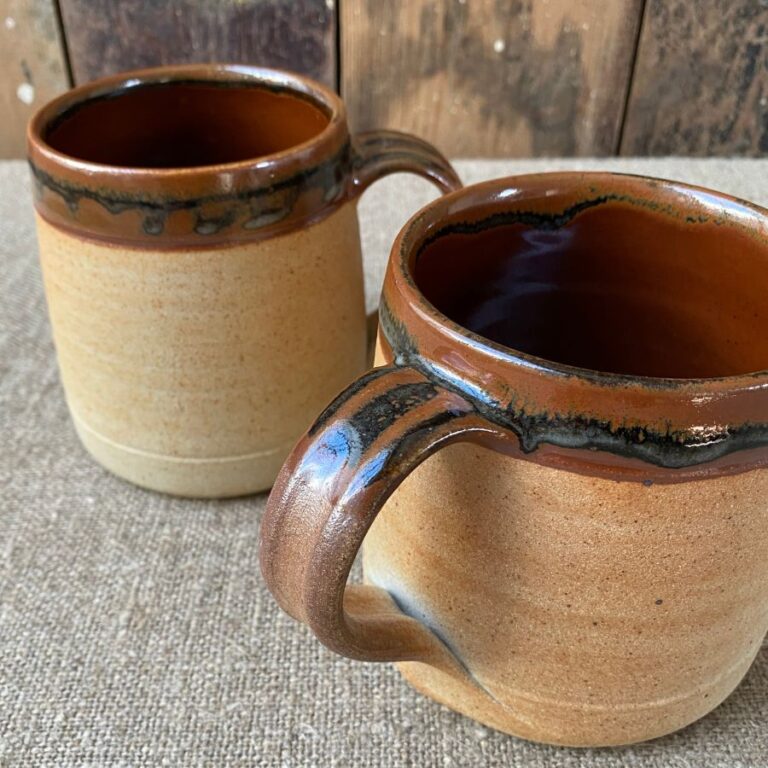 Large stoneware mug for soup