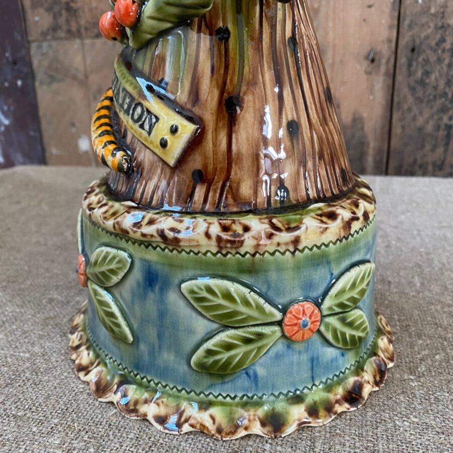 Paul Young Slipware Temptation Serpent Floral Base