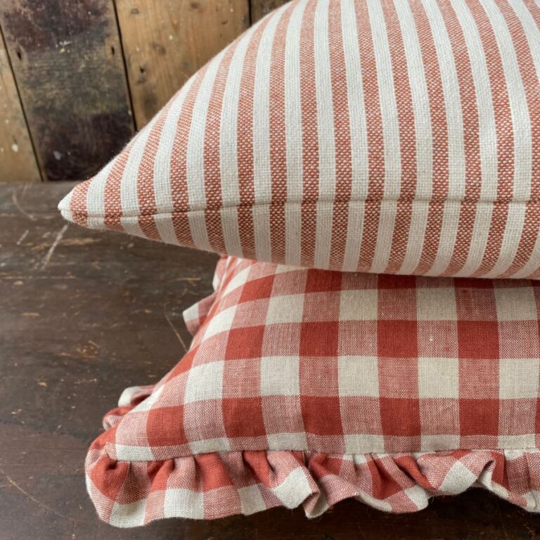 Uno Stripe Cushion - Brick - Image 3