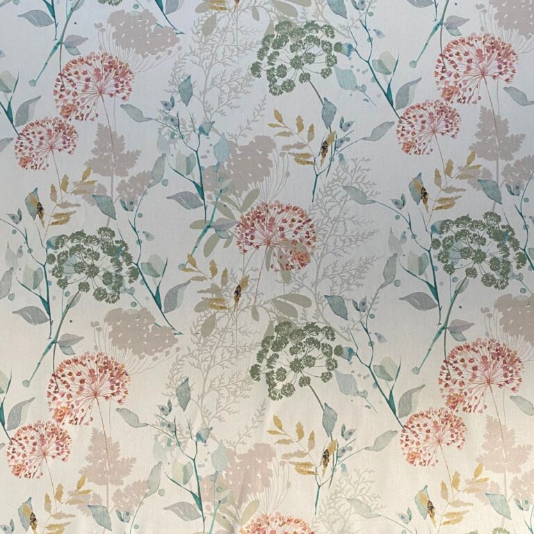 Cottage Garden Teal and Pink - Image 2