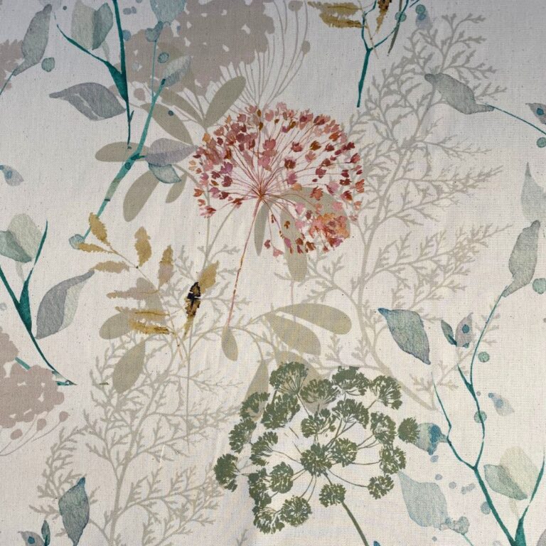 Cottage Garden Teal and Pink - Image 4