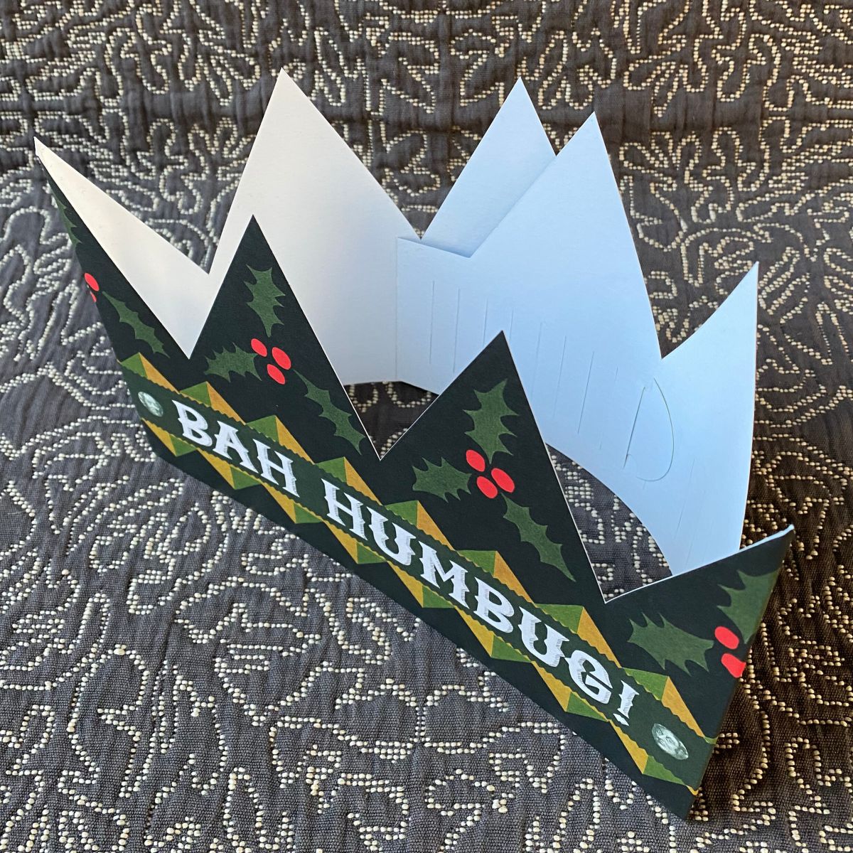 Christmas Crown Card Bah Humbug - Image 3