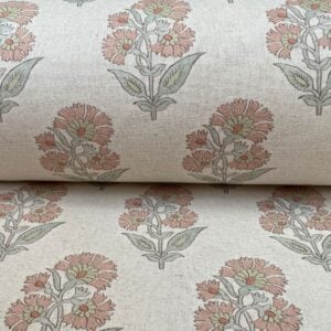 Extra Wide Fabric with a pink flower