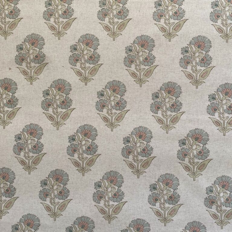 Extra Wide Fabric with a blue flower