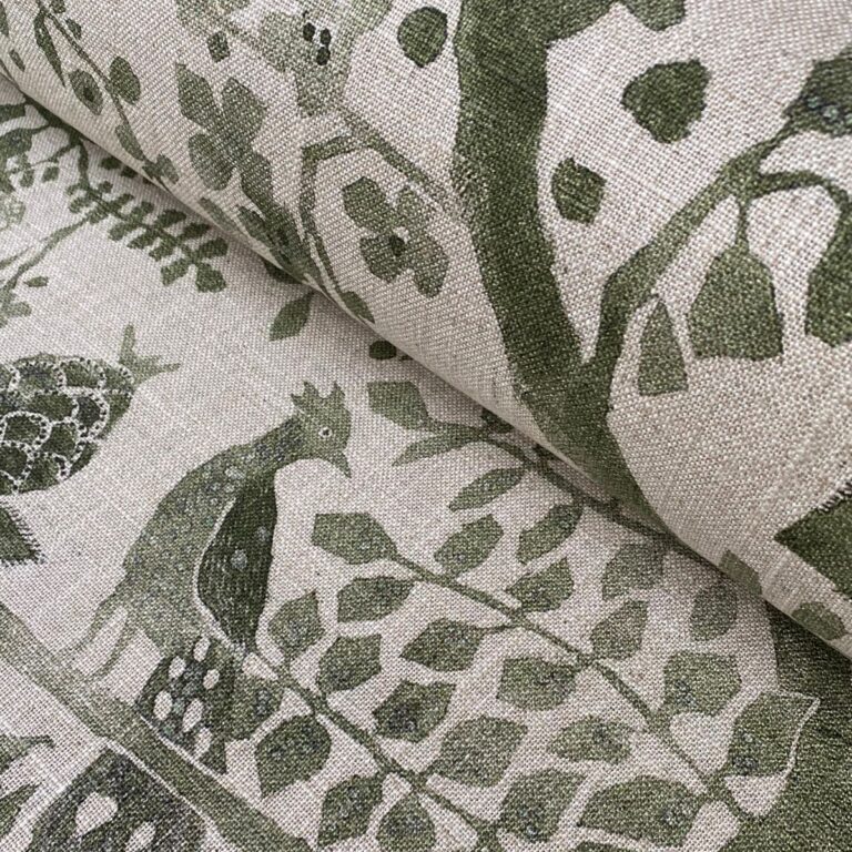 Tinsmiths Oxiana Extra Wide Fabric Forest Green