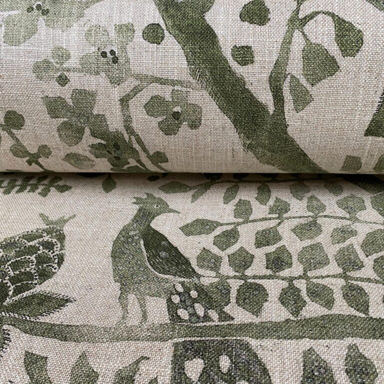 Tinsmiths Oxiana Extra Wide Fabric Forest Green