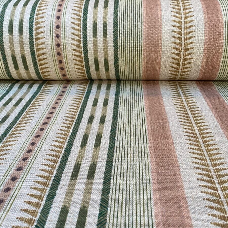 Extra Wide Caspian Stripe Forest Green & Etruscan