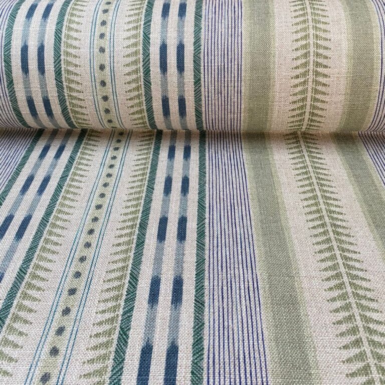 Extra Wide Caspian Stripe Indigo & Sage - Image 3