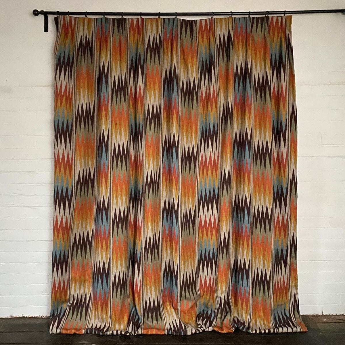 Single curtain in Zhivago Linen from Tinsmiths of Ledbury
