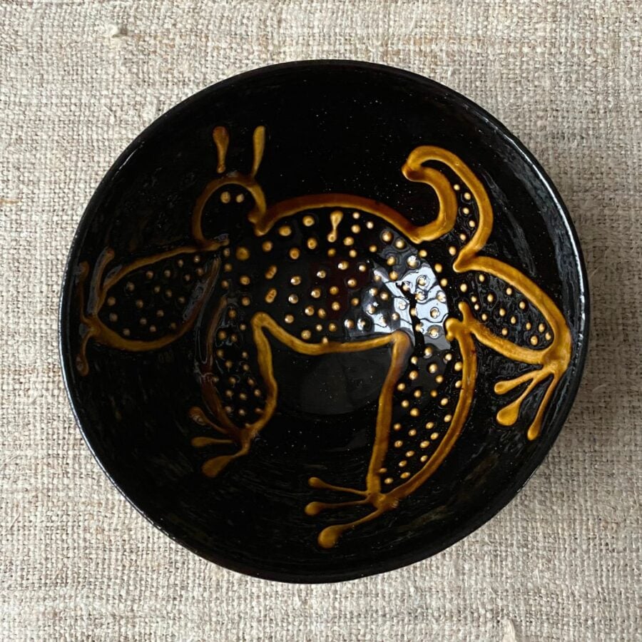 Erica Taylor Low Deep Footed Bowl - Black Creature ETDI3