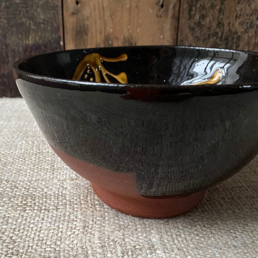 Erica Taylor Low Deep Footed Bowl - Black Creature ETDI3