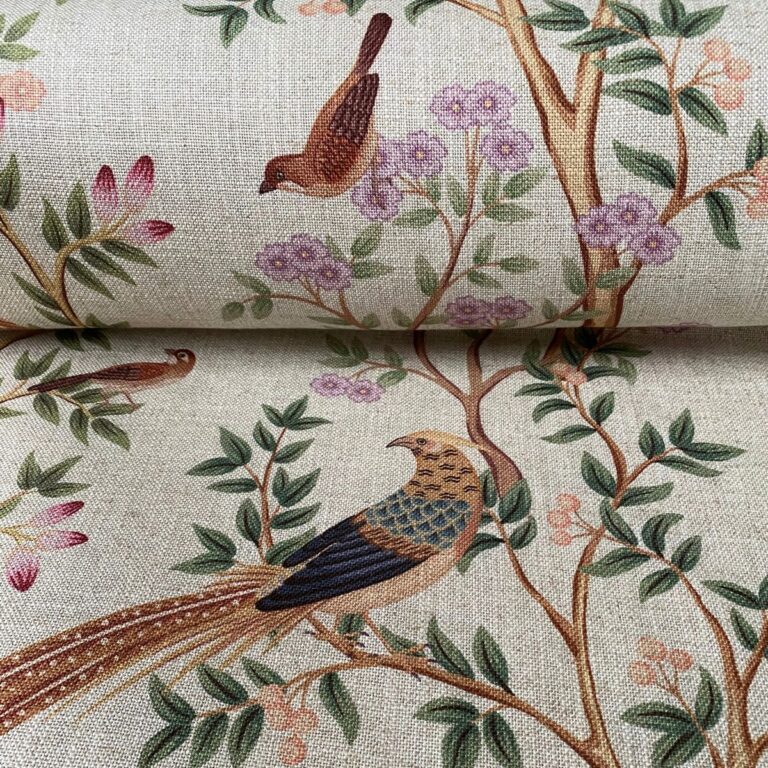Extra Wide Chinoiserie Magenta & Brick - Image 3