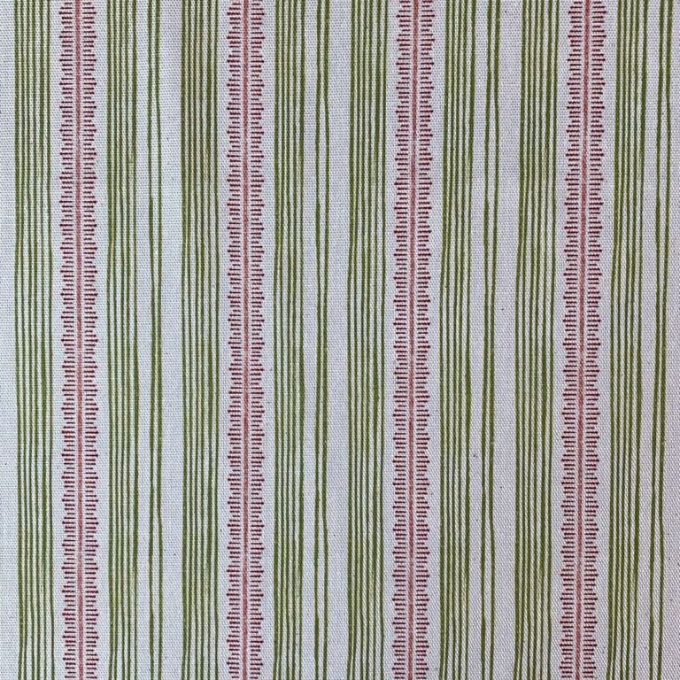 Feather Stripe Olive & Brick - Image 2