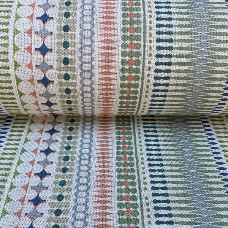 Omega Stripe patterned Fabric on a roll from Tinsmiths