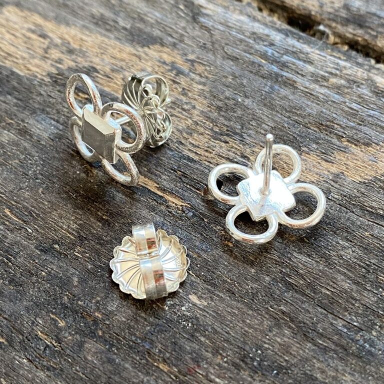Silver Quatrefoil Earrings CDLT 3/19a - Image 3