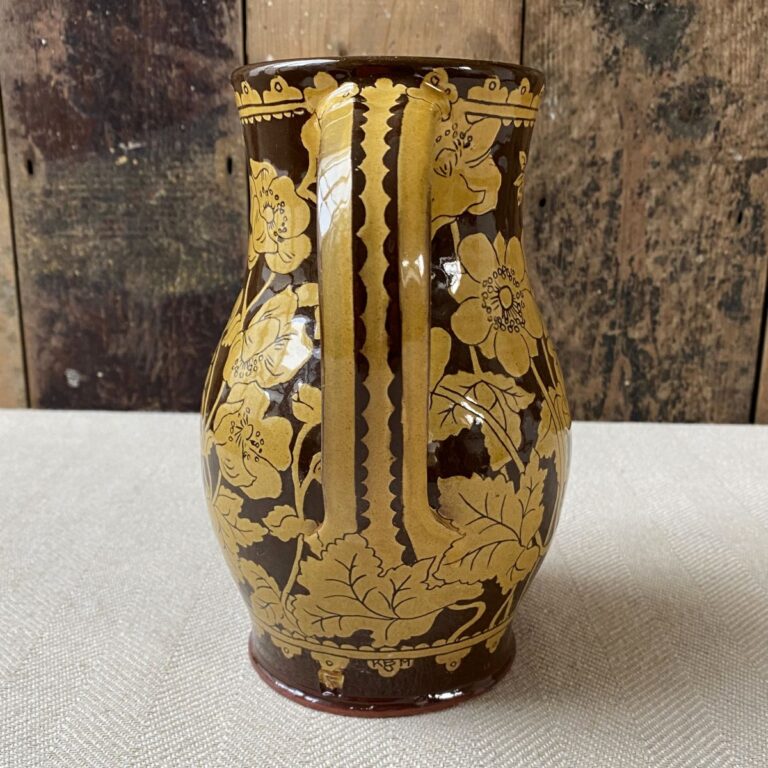 Katie B Morgan Slipware Jug KMSOR3 Anemones - Image 3