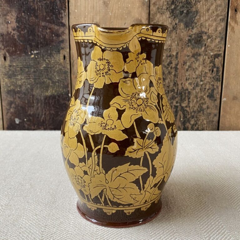 Katie B Morgan Slipware Jug KMSOR3 Anemones - Image 5