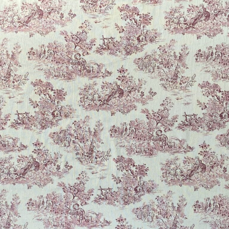 Elysium print fabric on a roll Raspberry pink design