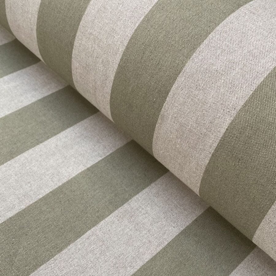 Broad Stripe fabric in sage green