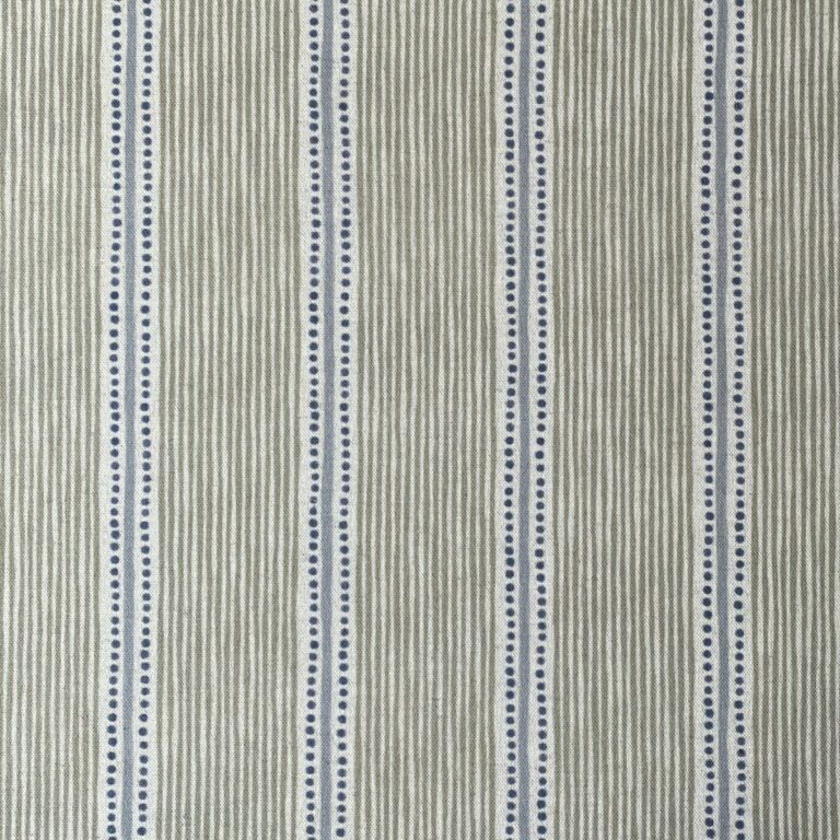 Extra Wide Avebury Stripe Fabric Sage & Indigo