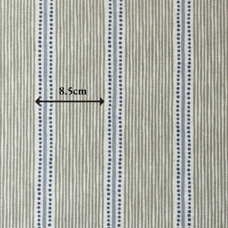Extra Wide Avebury Stripe Fabric Sage & Indigo