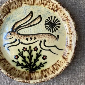 Paul Young Slipware Plate - Cream Hare PYHC - Image 2