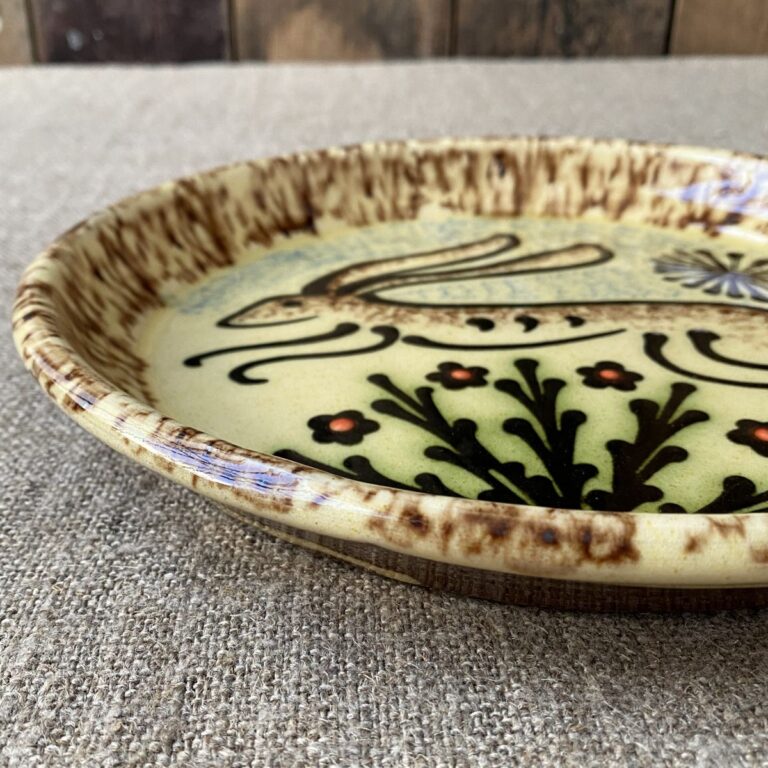 Paul Young Slipware Plate - Cream Hare PYHC - Image 3